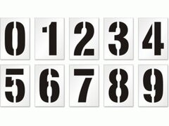 Sabloane pentru podea set de sabloane cu numere de la 0 la 9